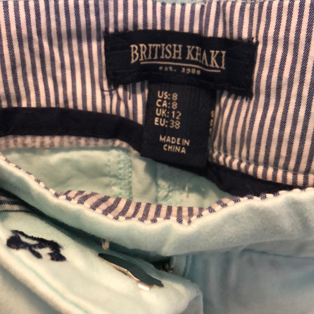So so cute shorts. Mint colored with navy anchors. - Picture 4 of 4